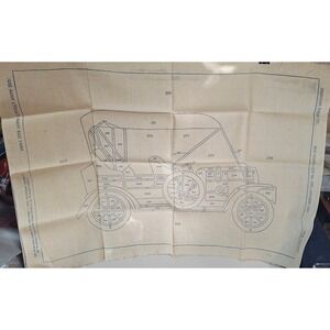 Aunt Lydia #620 Antique Car Rug Hooking Punch Pattern Vtg